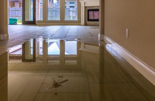 Minor flooding in a house