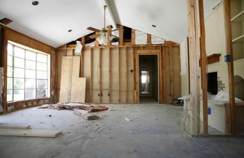 Interior of home under construction